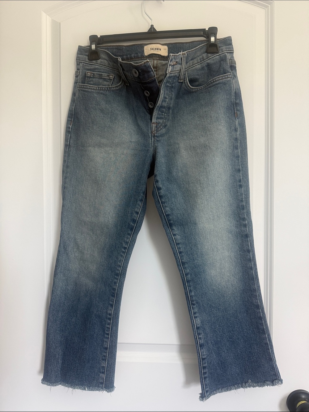 baldwin Light Blue Cropped Bootcut Jeans
